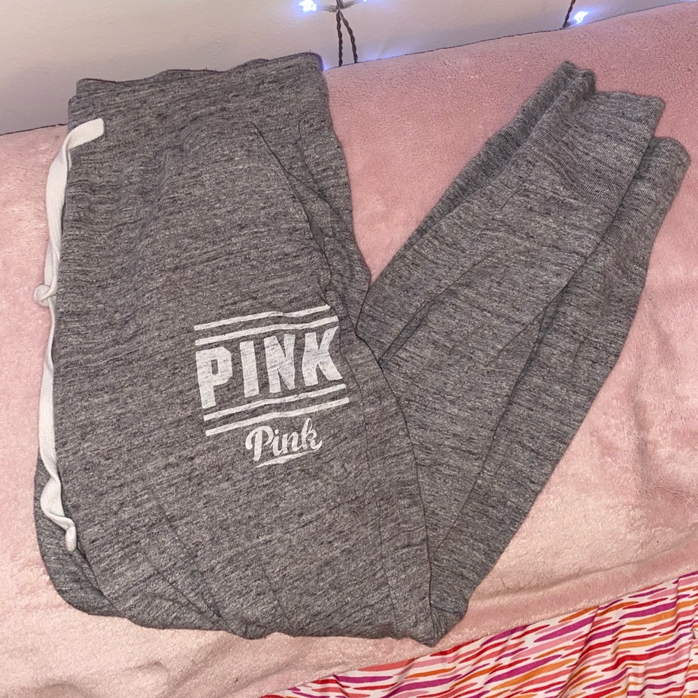 PINK Grey Joggers - Picture 1 of 3